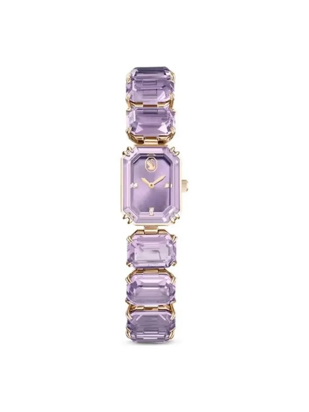 NWT Swarovski Quartz Crystal Purple Dial Ladies Watch
